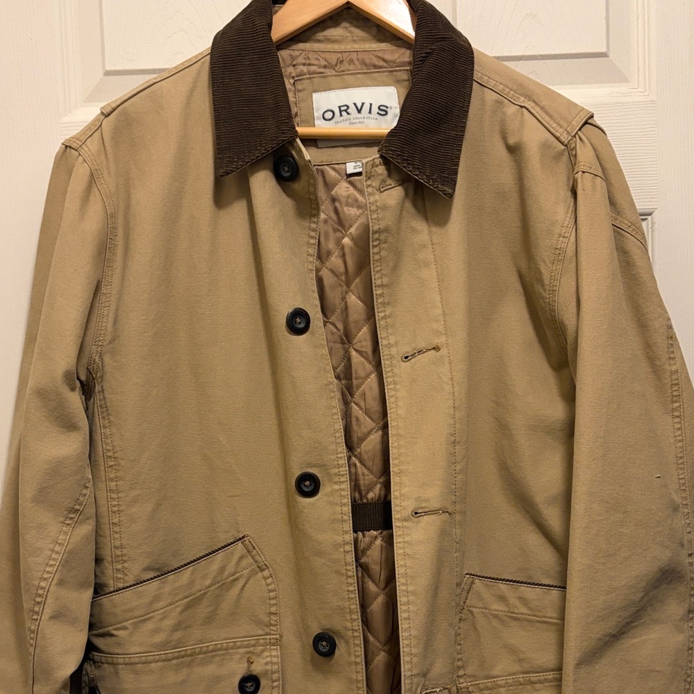 Orvis Military Field Jacket in Khaki and Chocolate